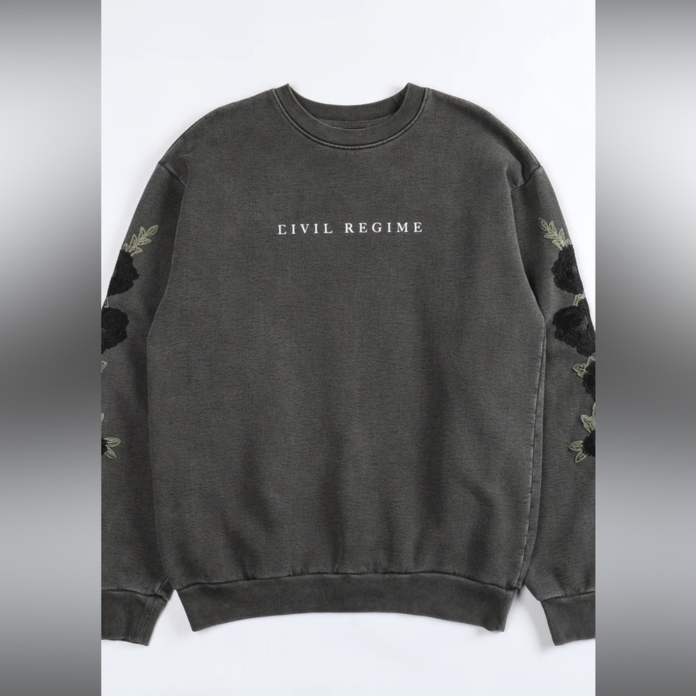 Brand new Civil Regime Black Roses Sweater